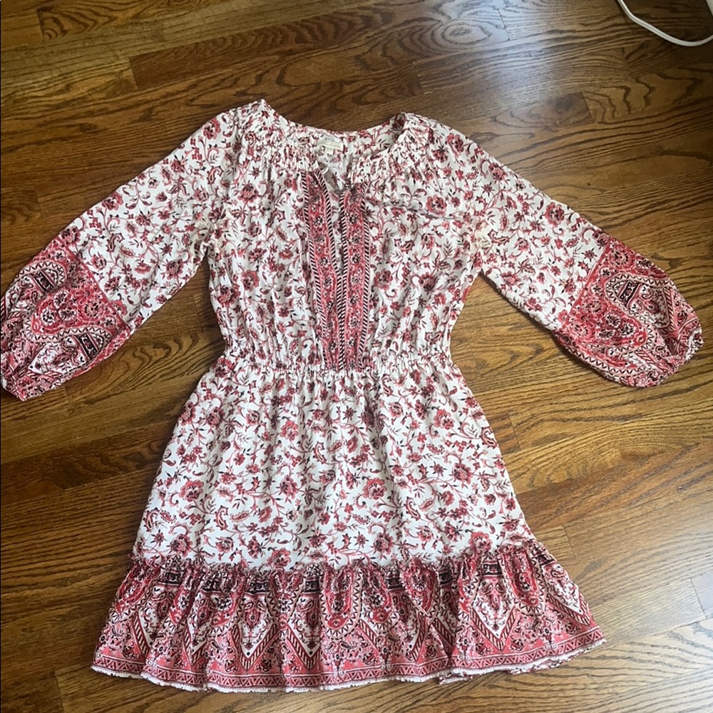 Shoshanna Pink Smocked Ruffled Sundress